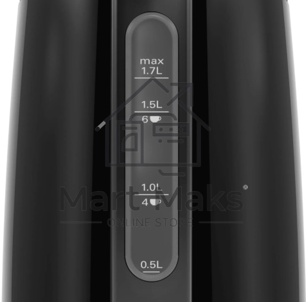 Чайник электрический Bosch TWK3P423 1.7 л, 2400 Вт, черный (корпус: нержавеющая сталь)