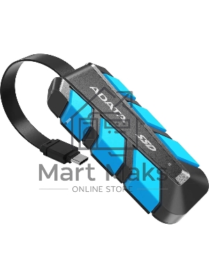 Внешний SSD ADATA SC740, 500 Gb, USB 3.2 Gen 2 Type-C, R/W 1050/1000, синий