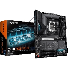 Материнская плата Gigabyte Z890 EAGLE PLUS, LGA 1851, Intel Z890, 4xDDR5, 4xSATA, 4xM.2, 1xPCIe 5.0 x16, 2xPCIe 4.0 x16, 1xDP, 1x2.5Gb LAN, 1xUSB-C 40Gbps (USB4), 2xUSB-A 10Gbps, 3xUSB-A 5Gbps, 4xUSB-A 2.0, 3x3.5 мм + S/PDIF оптический, 7.1, с подсветкой, ATX