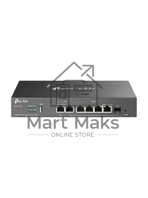 Маршрутизатор VPN TP-Link ER707-M2 Omada с мультигигабитными портами,1 x RJ45 WAN 2,5 Гбит/с, 1 x RJ45 WAN/LAN 2,5 Гбит/с, 1 x SFP WAN/LAN, 4 гиг. порта RJ45 WAN/LAN, 1 порт USB 2.0