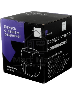Аэрогриль Kitfort КТ-2220 черный, 1800 Вт, 6 л, электронное управление, 7 программ