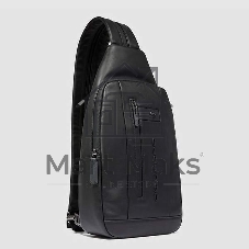 Рюкзак слинг мужской Piquadro Urban CA6540UB00/N, кожа, черный