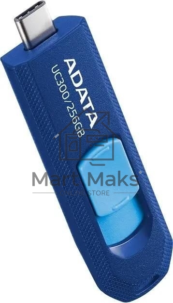 Флешка USB (Type-C) ADATA UC300, 256ГБ, USB 3.2, синий/голубой