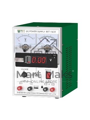 Лабораторный источник питания BESTOOL BST-1503T 15В, 3А, цифровой и аналоговый дисплей, 1 канал