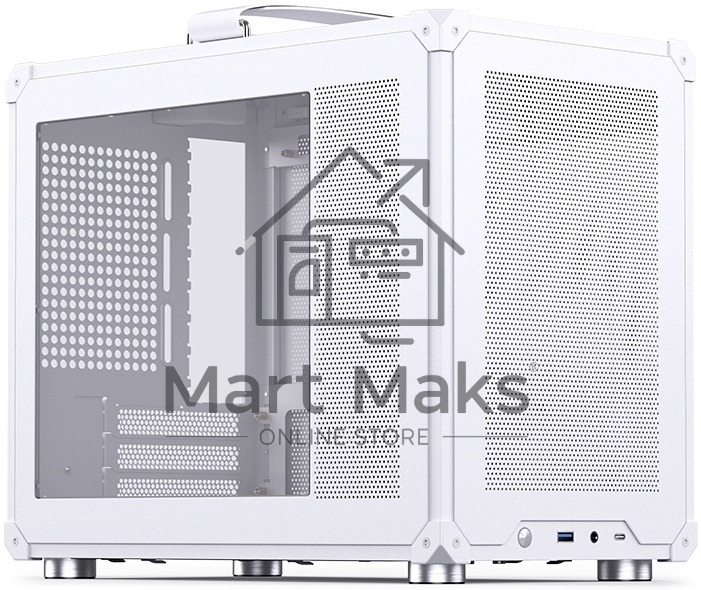 Корпус без блока питания JONSBO C6 MAX Handle, Mini-Tower, TG, no fan, 1xUSB-A 3.0 + 1xUSB-C 3.1, mATX, mITX White