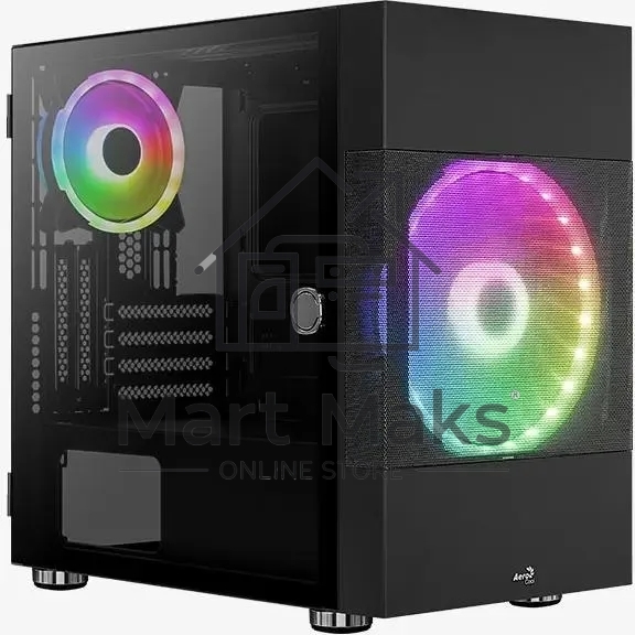 Компьютерный корпус Aerocool / Formula Atomic V1 без БП, mATX, боковое окно (закаленное стекло), черный
