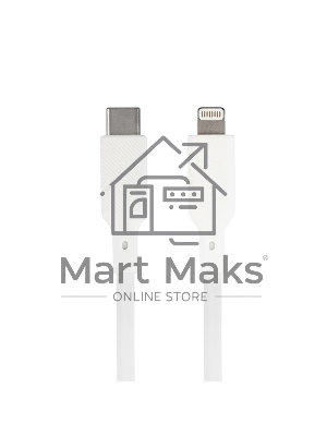 Кабель QUMO, MFI С94, Type-C на MFI Apple 8 pin, силиконовый, 1м, 2,22A, 9V, 20W, PD (белый)