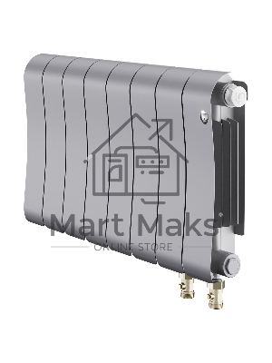 Радиатор биметаллический Royal Thermo Infinity 300 Silver Satin VR80 - 8 секц.