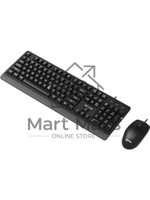 Комплект клавиатура + мышь проводной комплект Philips SPT6324, USB 2.0 104 клав/3 кнопки, 1200dpi, русская заводская раскладка, черный
