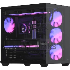 Корпус Formula Crystal Z2 Plus AR V2 Black, Midi-Tower, чёрный, 4 x 120 мм
