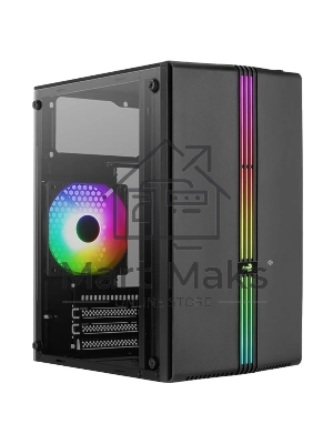 Компьютерный корпус MiniTower Aerocool / Formula EVO Mini-G-BK-v1 (mATX, USB3x1, USB2x2, 120мм RGB fan, без БП) (4711099472352)