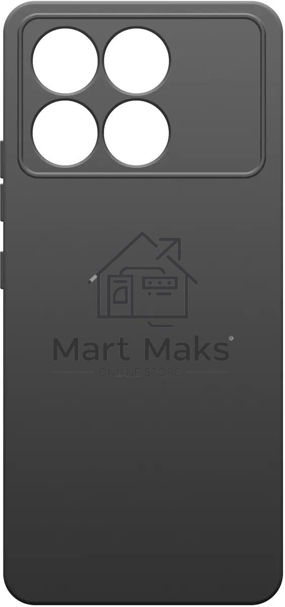 Чехол (клип-кейс) BoraSCO для Xiaomi POCO F6 Pro Silicone Case черный