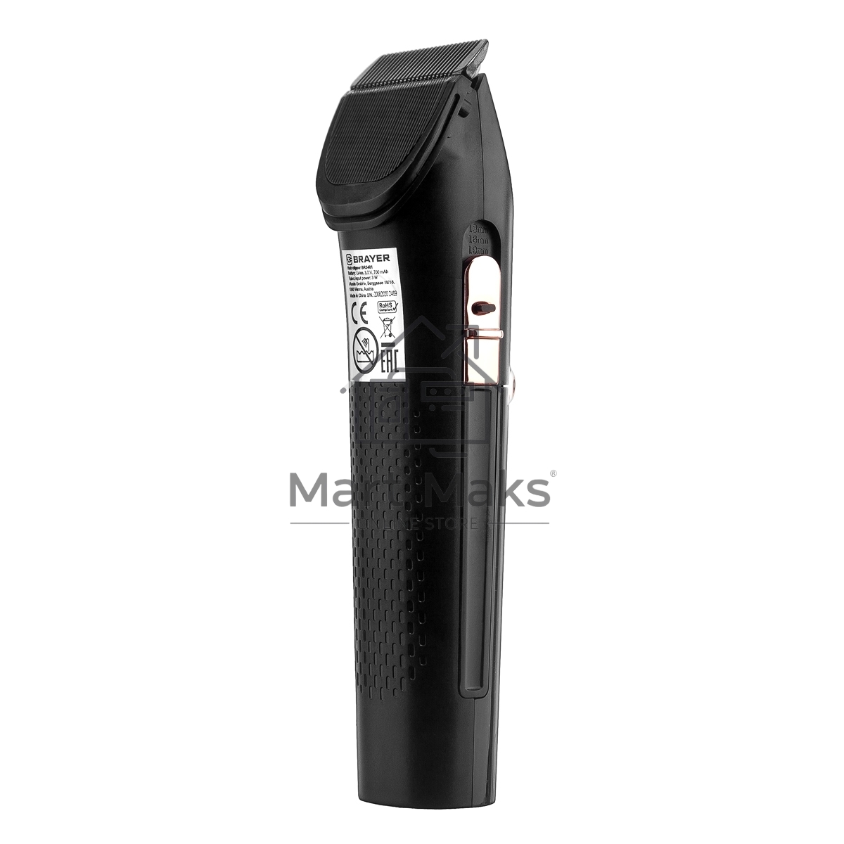 Машинка для стрижки BRAYER BR3401, LED-дисплей, 4 насад, турбо, титан. покр, регу. высоты лезвий