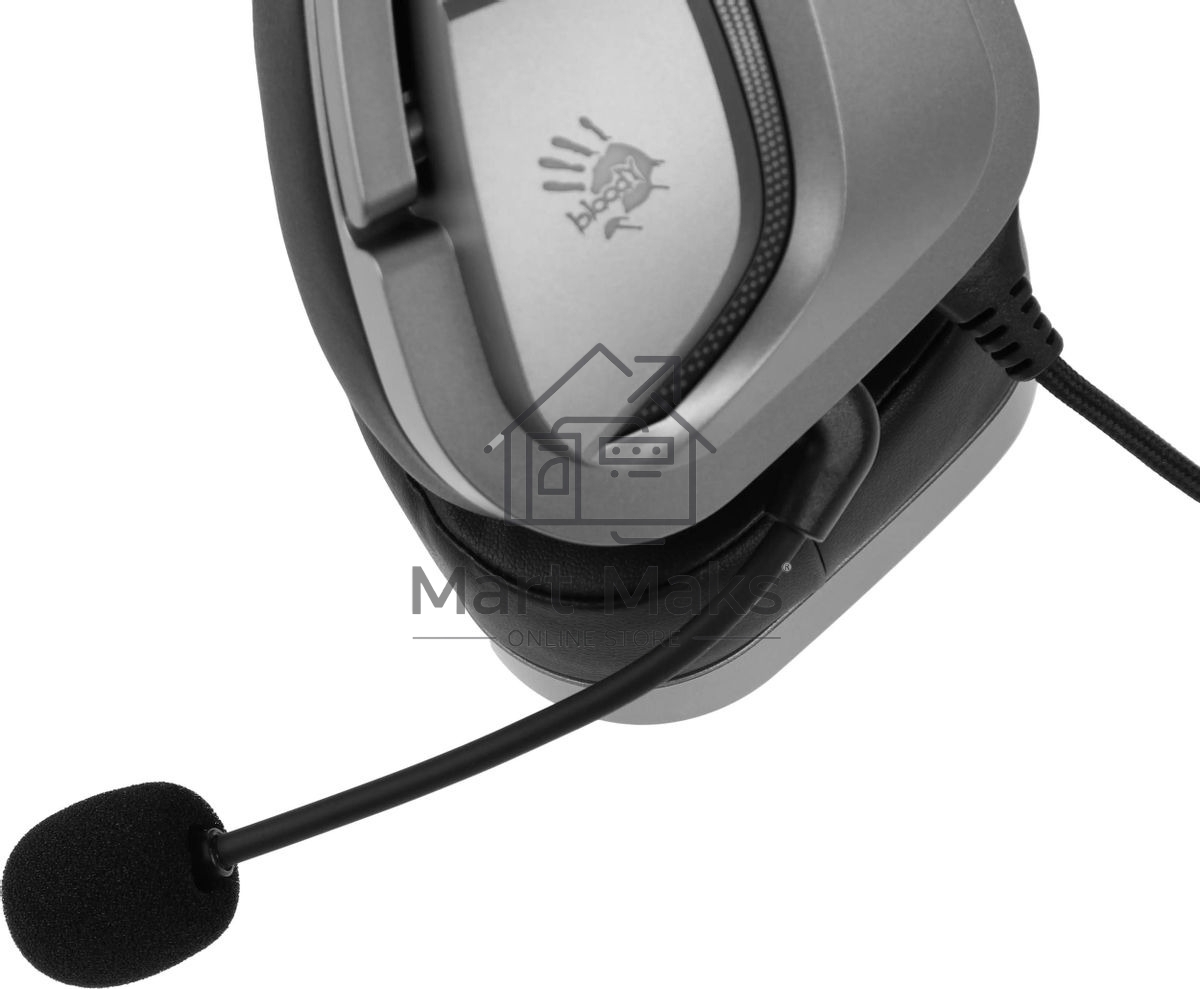 Гарнитура проводная с микрофоном A4Tech Bloody G575 серый 2м мониторные USB оголовье (G575 USB/GREY)