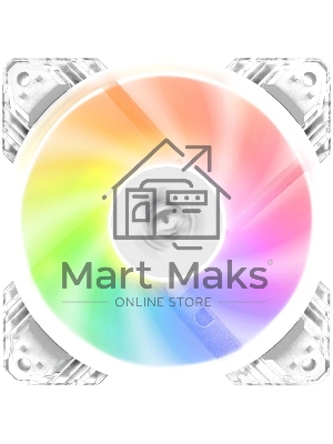 Вентилятор в корпус ALSEYE N12-W FAN 120mm, 700~1800rpm, 25.98~64.46CFM, 17.4~34.8dBA, PWM, WHITE, RTL