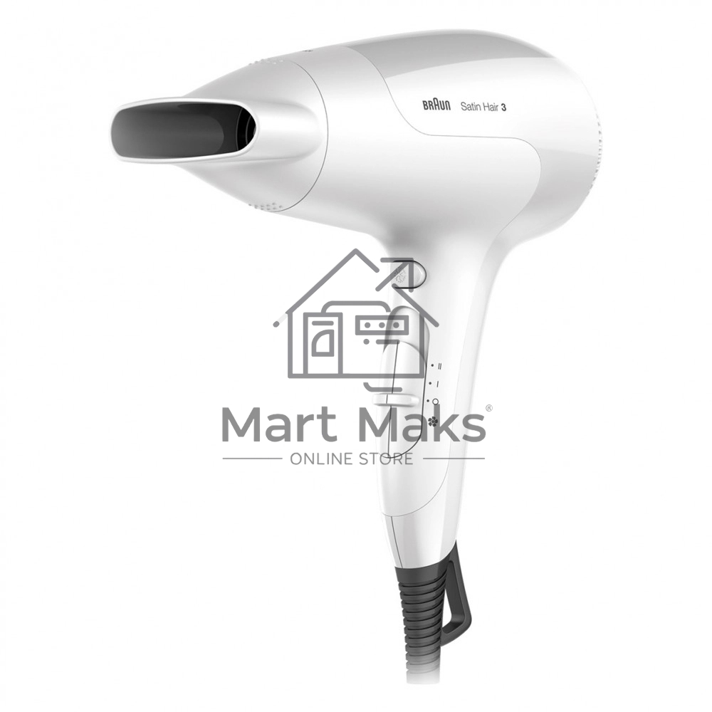 Фен Braun HD385 Satin Hair 3 белый, 2000 Вт, ионизация