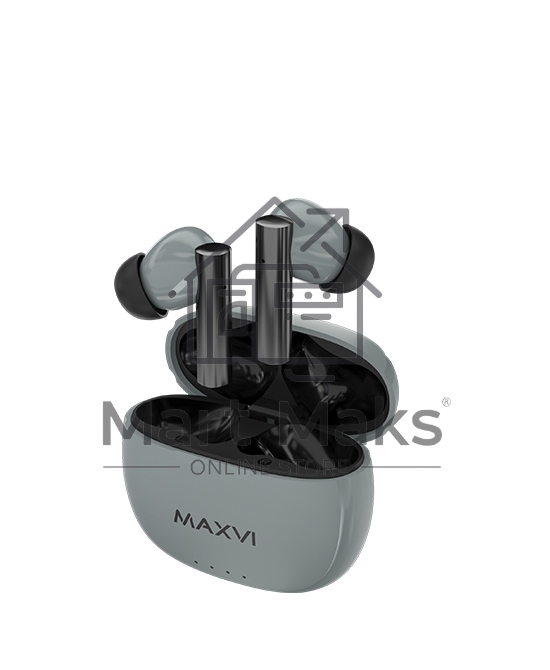 Наушники TWS Maxvi MHF-117BT серый, внутриканальные, Bluetooth, до 4 ч