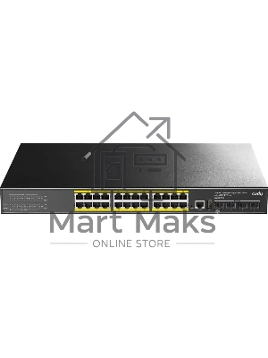 Коммутатор Cudy GS5024PS4 (L3) 24x1Gbит/с 4SFP+ 24PoE+ 400W управляемый