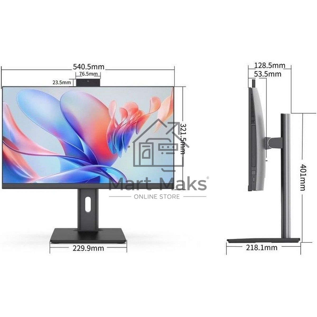 Платформа моноблока Bmorn A23H66DP 23.8 FHD IPS /H610/Without CPU, DDR4, SSD/AC WIFI&;BT/5.0MP/150W/DP+HDMI+Type C