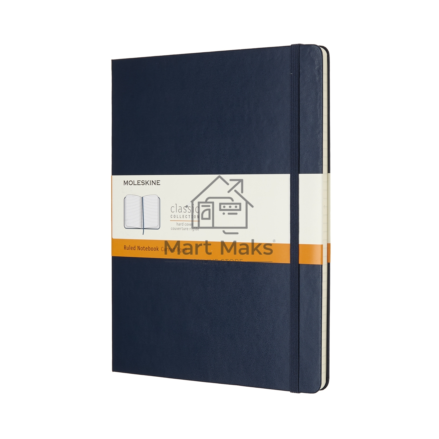 Блокнот Moleskine CLASSIC QP090B20 XLarge 190х250мм, 192 страниц, линейка, твердая обложка, синий