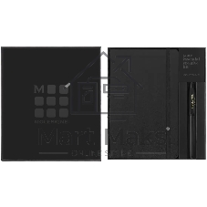 Набор Moleskine блокнот/ручка блокнот: Classic Large линейка черный