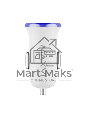 Автомобильное зарядное устройство Maxvi CCM-101WB USB 1А бело-синий