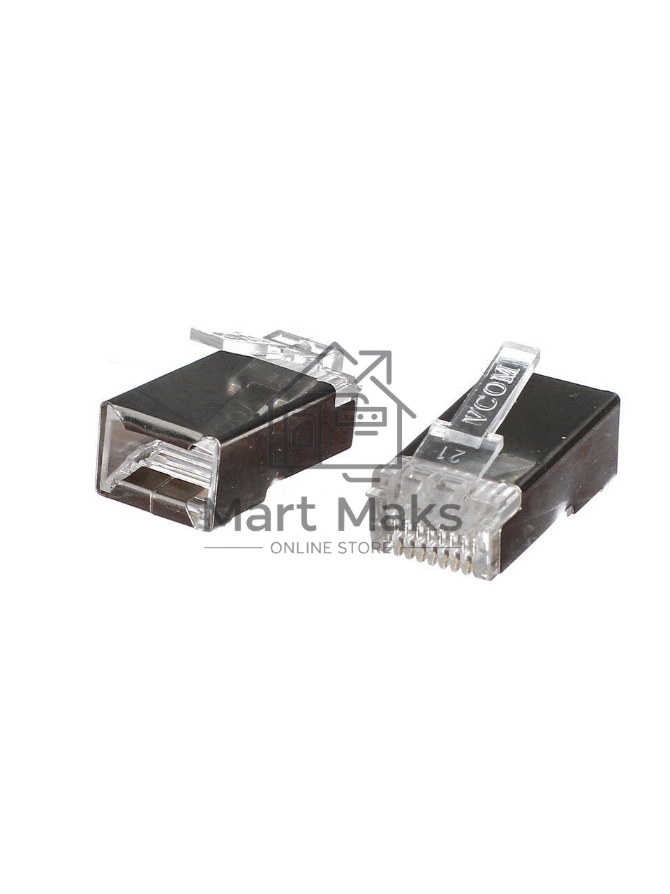 Коннектор VCOM RJ-45 для FTP кабеля 5 кат. экранированный, 100шт,