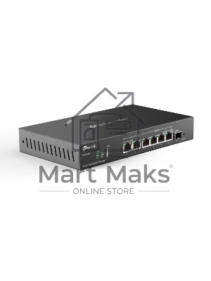 Маршрутизатор VPN TP-Link ER707-M2 Omada с мультигигабитными портами,1 x RJ45 WAN 2,5 Гбит/с, 1 x RJ45 WAN/LAN 2,5 Гбит/с, 1 x SFP WAN/LAN, 4 гиг. порта RJ45 WAN/LAN, 1 порт USB 2.0