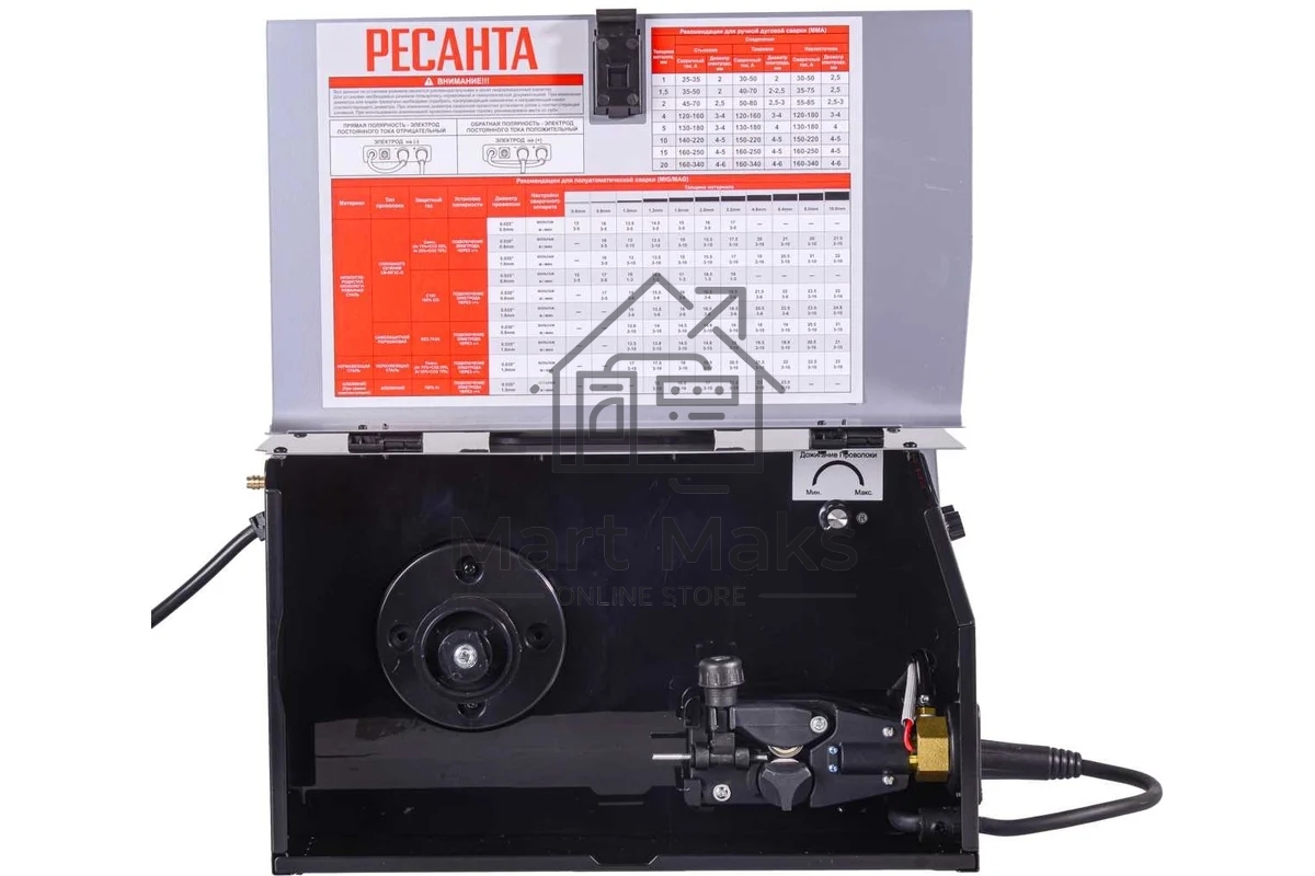 Сварочный аппарат инверторный полуавтоматический Ресанта САИПА-200 65/9