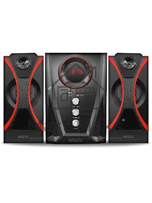 Мультимедийная акустическая система GINZZU GM-407 2.1 с Bluetooth. Выходная мощность (RMS) 40 Вт. Диапазон воспроизводимых частот: 40Гц - 20КГц. Bluetooth: V2.1. Встроенный аудио-плеер: SD-card, USB-flash до 32 Gb. FM радио: 87.5МГц - 108.0МГц. Вход AUX: 