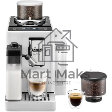 Кофемашина автоматическая DeLonghi EXAM440.55.W, белый, исп. кофе - молотый/зерновой, 1.4 л, 1450 Вт, 19 Бар