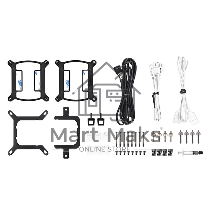 Система водяного охлаждения Thermaltake TH240 V2 Ultra Snow ARGB Soc-AM5/AM4/1200/1700/1851 белый 4-pin 25.8dB Al+Cu LCD Ret (CL-W404-PL12SW-A)