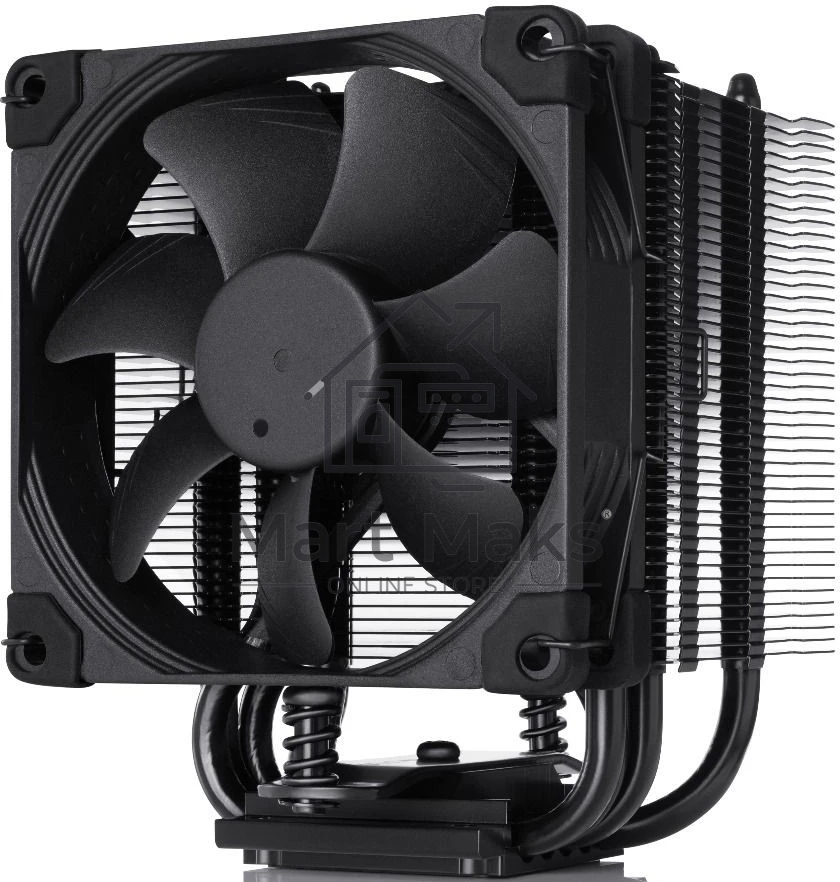Кулер для процессора Noctua NH-U9S chromax черный, 92 мм, медь, 400-2000 об/мин, 22.8 дБ, 4 pin PWM, 140 Вт, высота 125 мм