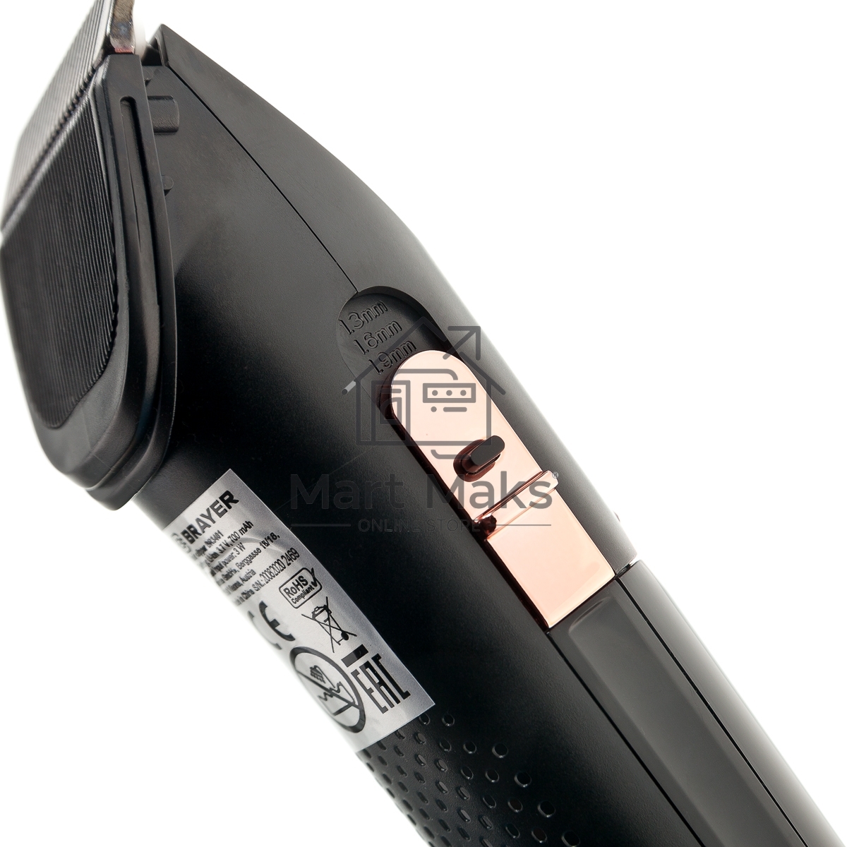 Машинка для стрижки BRAYER BR3401, LED-дисплей, 4 насад, турбо, титан. покр, регу. высоты лезвий