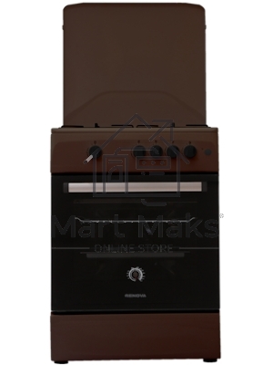 Плита газовая Renova SG6G-BR коричневый, конфорок 4 шт, духовка 70 л, 60 см x 85 см x 60 см