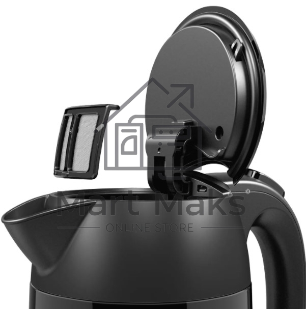 Чайник электрический Bosch TWK3P423 1.7 л, 2400 Вт, черный (корпус: нержавеющая сталь)