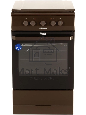 Плита электрическая Hansa FCEB53000 коричневый, конфорок 4 шт, духовка 69 л, 50 см x 85 см x 60 см