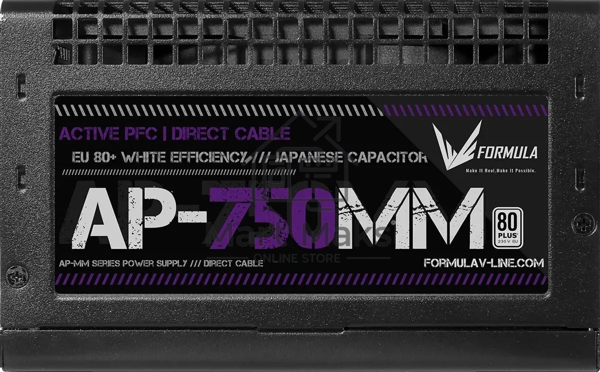 Блок питания Aerocool / Formula ATX 750W AP-750ММ 80 PLUS WHITE (20+4pin) APFC 120mm fan 6xSATA RTL