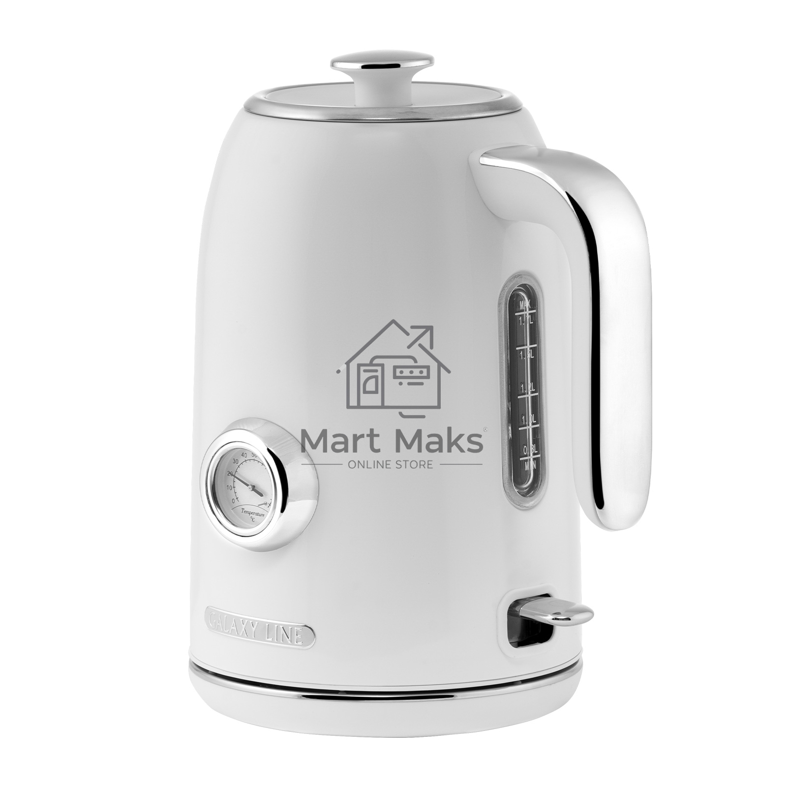 Чайник электрический Galaxy Line GL 0352, сливочный зефир, металл, 2200 Вт, 1.7 л