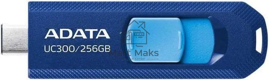 Флешка USB (Type-C) ADATA UC300, 256ГБ, USB 3.2, синий/голубой