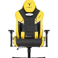 Кресло игровое Knight Thunder 5X черный/желтый эко.кожа крестов. металл
