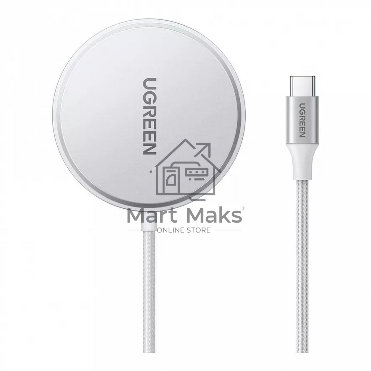 Беспроводное зарядное устройство UGREEN W703 (35565) Wireless Charger Qi2 with MagSafe 15W (For iOS Device). Цвет: белый