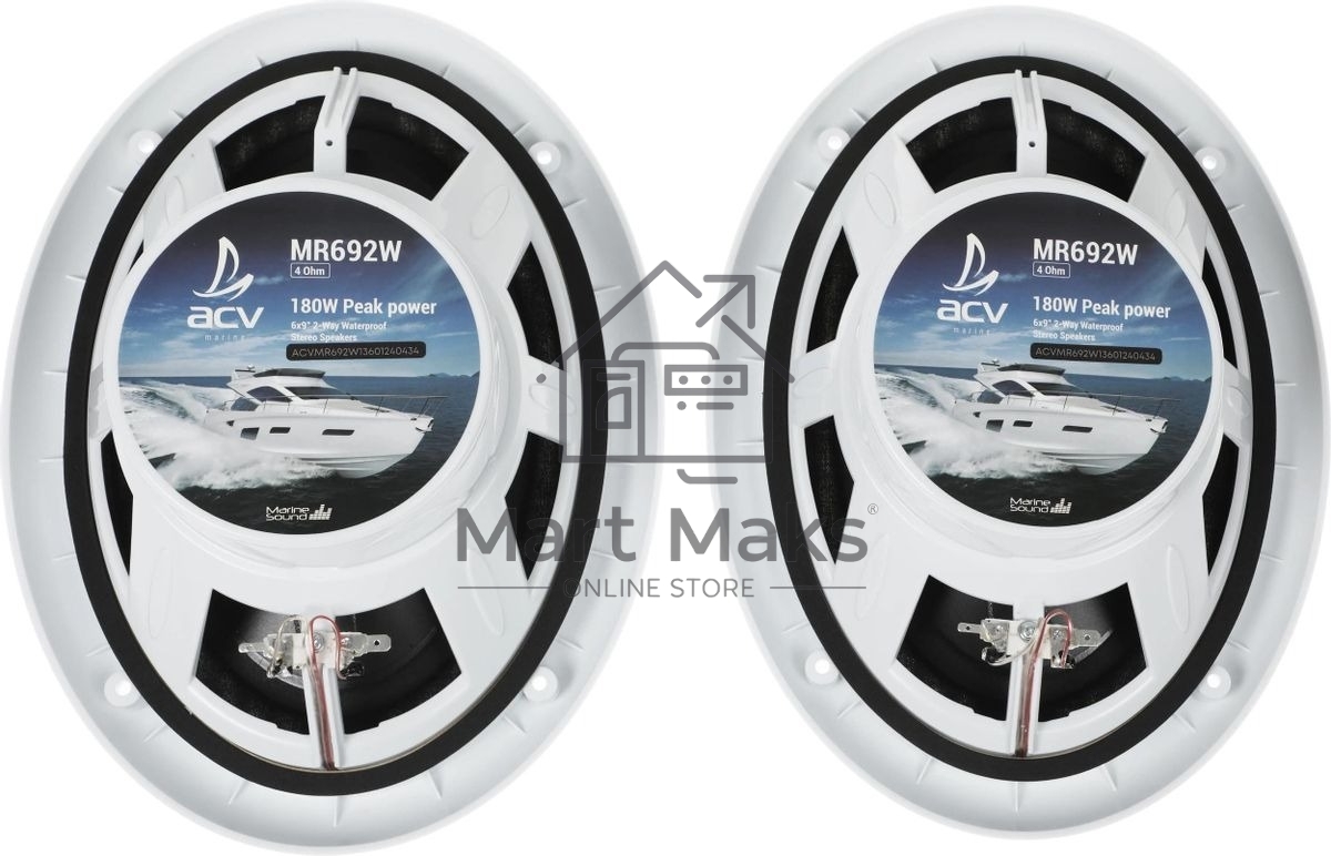 Колонки автомобильные ACV Marine MR692 90Вт 91дБ 16.5см (6 1/2дюйм) (ком.:2кол.) коаксиальные двухполосные