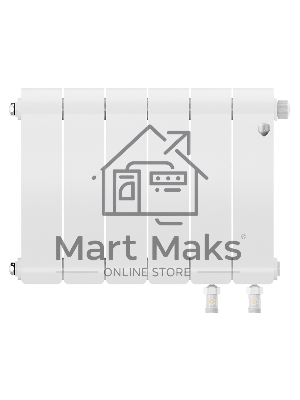 Радиатор биметаллический Royal Thermo Infinity 300 Bianco Traffico VR80 - 6 секц.