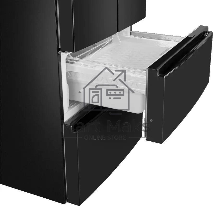 Холодильник Maunfeld MFF180NFBE01 черный трехкамерный 224/113л морозилка снизу, No Frost