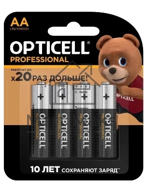 Батарея Opticell Professional LR6 AA (4шт) блистер