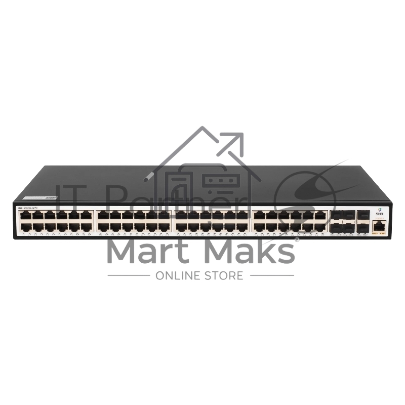 Коммутатор SNR SNR-S5110G-48TX, 48×1 Гбит/с + 6×10 Гбит/с SFP+, управляемый