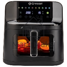Аэрогриль Gressel GAF-1826 черный, 1700 Вт, 7,5 л, сенсор, 10 программ