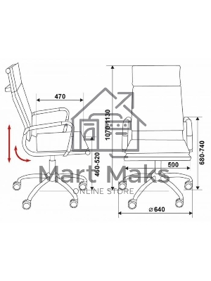 Кресло руководителя Бюрократ CH-993/blue синий, искусственная кожа, крестовина хромированная