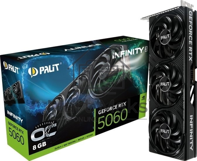Видеокарта Palit PA-RTX5060 INFINITY 3 OC 8GB RTX5060 8Gb 128bit GDDR7 2280/28000 HDMIx1 DPx3 HDCP Ret